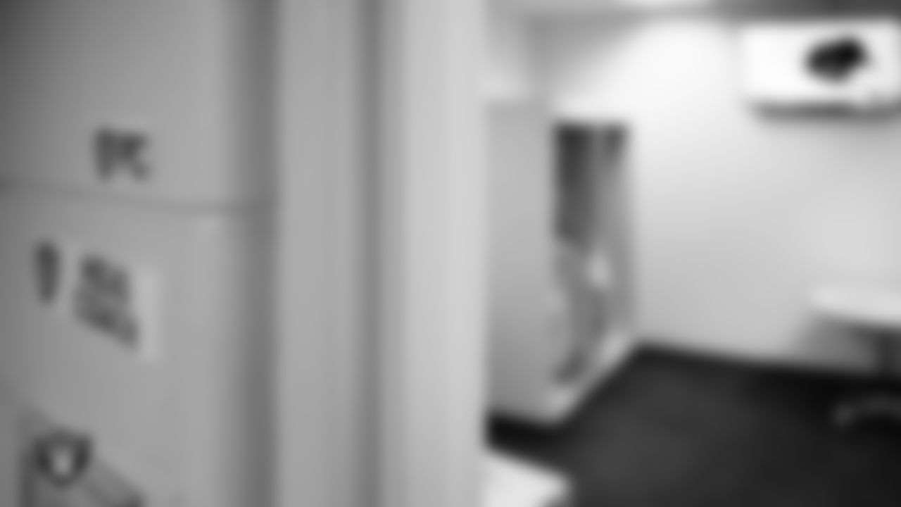 Las Vegas Raiders Head Coach Pete Carroll's locker room prior to the Raiders' arrival for their regular season away game against the Denver Broncos at Empower Field at Mile High.