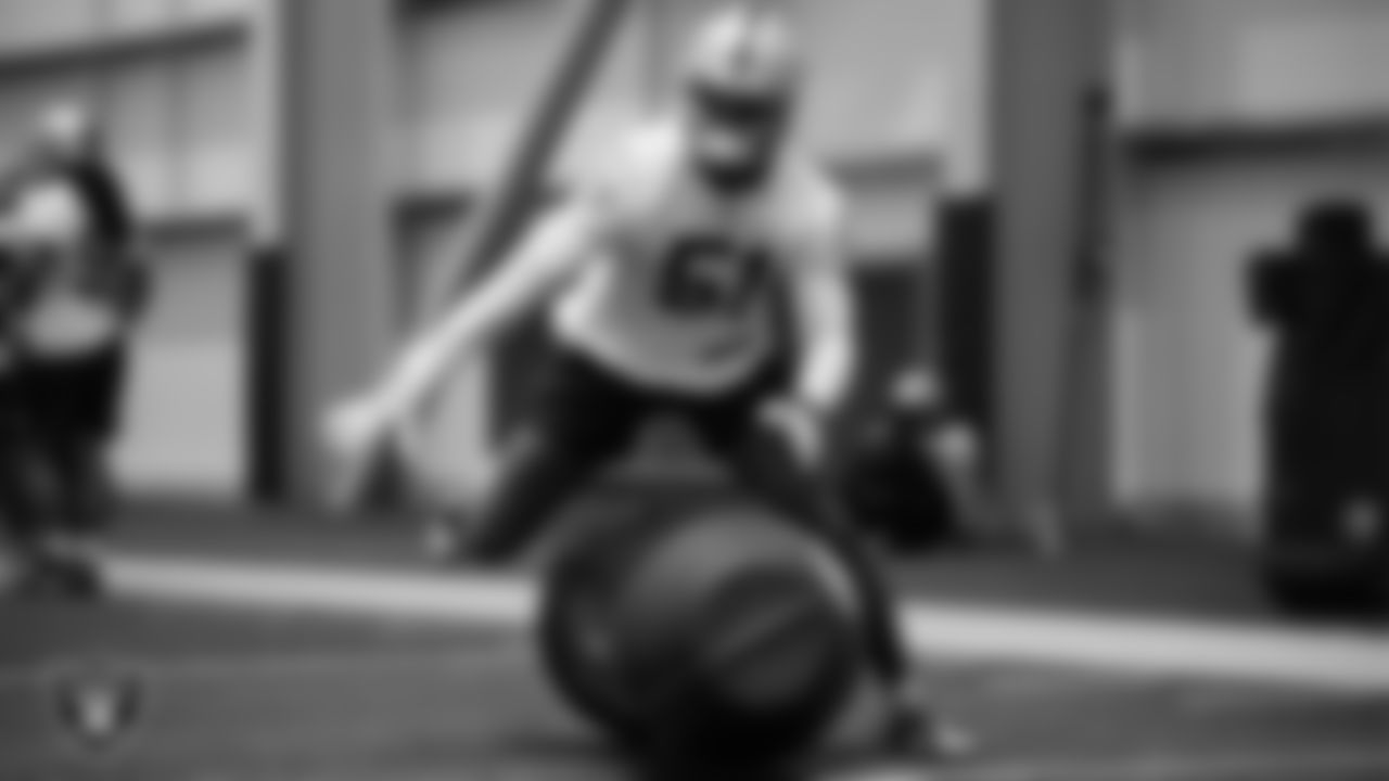 Las Vegas Raiders defensive end Malcolm Koonce (51) during practice at Intermountain Health Performance Center.