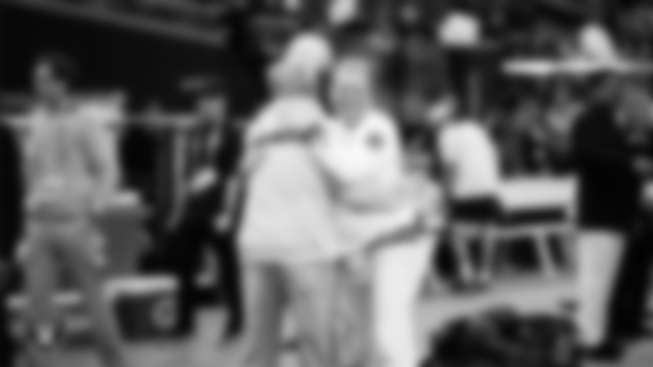 Las Vegas Raiders Head Coach Pete Carroll and Owner Mark Davis before the regular season home game against the Jacksonville Jaguars at Allegiant Stadium.