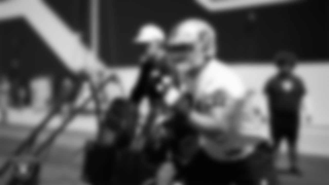 Las Vegas Raiders tackle Kolton Miller (74) at an Organized Team Activity (OTA) at Intermountain Health Performance Center.