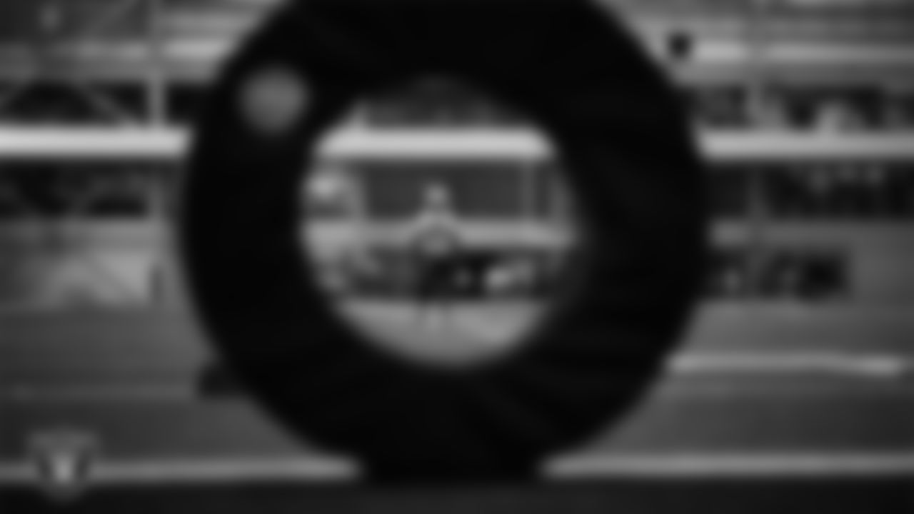 Las Vegas Raiders cornerback Decamerion Richardson (25) during practice at Intermountain Health Performance Center.