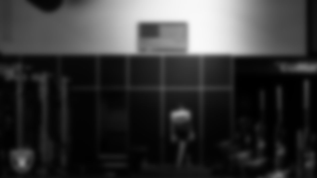 Las Vegas Raiders defensive end Maxx Crosby (98) in the weight room during practice at Intermountain Health Performance Center.