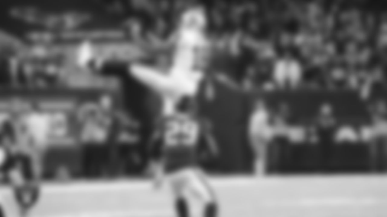 Oakland Raiders wide receiver Andre Holmes (18) during the Wild Card Playoff game against the Houston Texans at NRG Stadium, Saturday, January 7, 2017, in Houston, Texas.