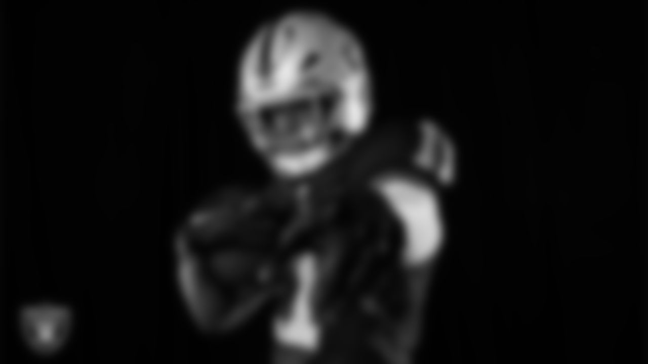Las Vegas Raiders safety Jeremy Chinn (11) poses for a photo at the 2025 Raiders Media Day.