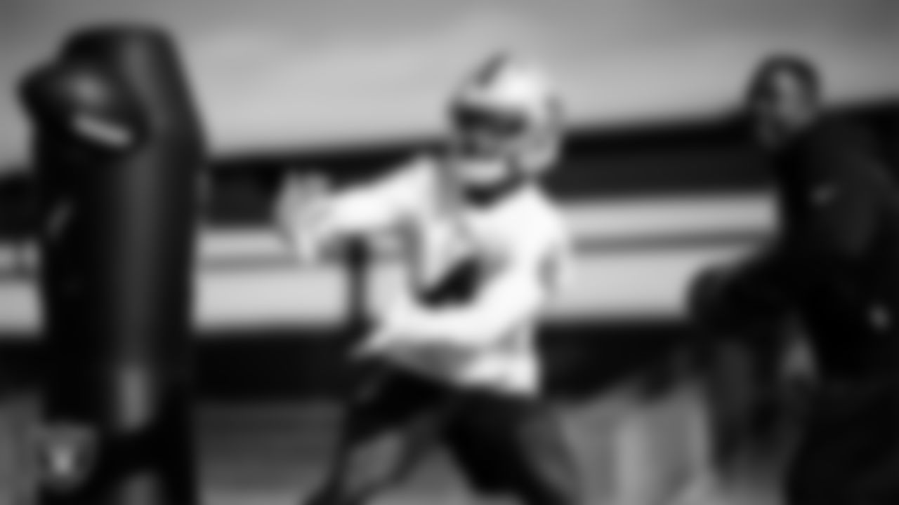 Las Vegas Raiders wide receiver Shedrick Jackson (4) during practice at Intermountain Health Performance Center.