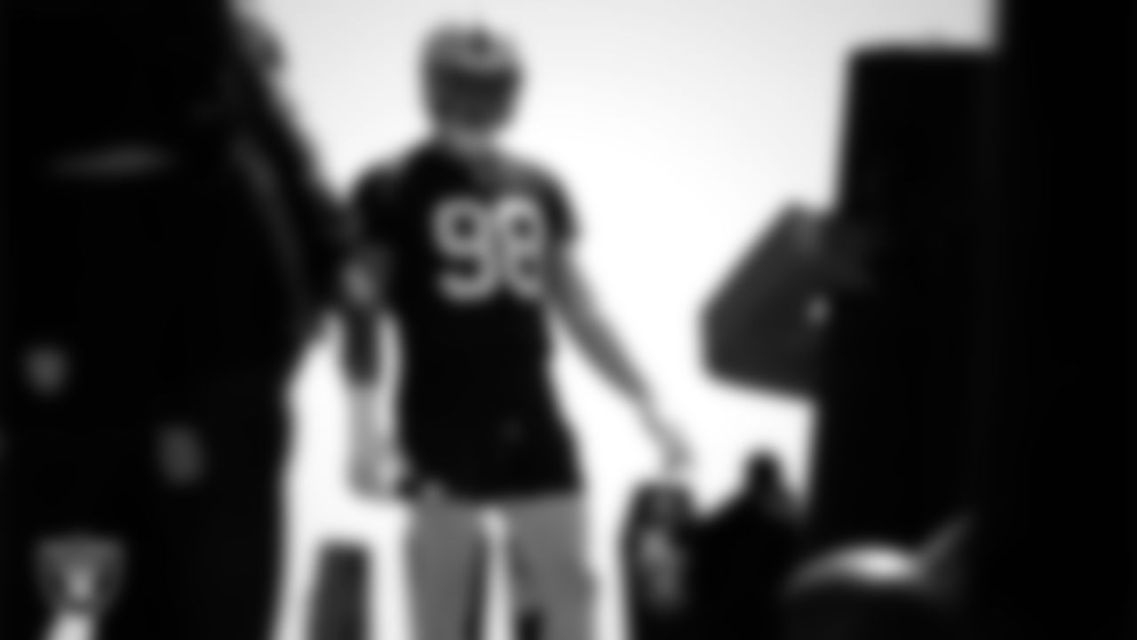 Las Vegas Raiders defensive end Maxx Crosby (98) at an Organized Team Activity (OTA) at Intermountain Health Performance Center.