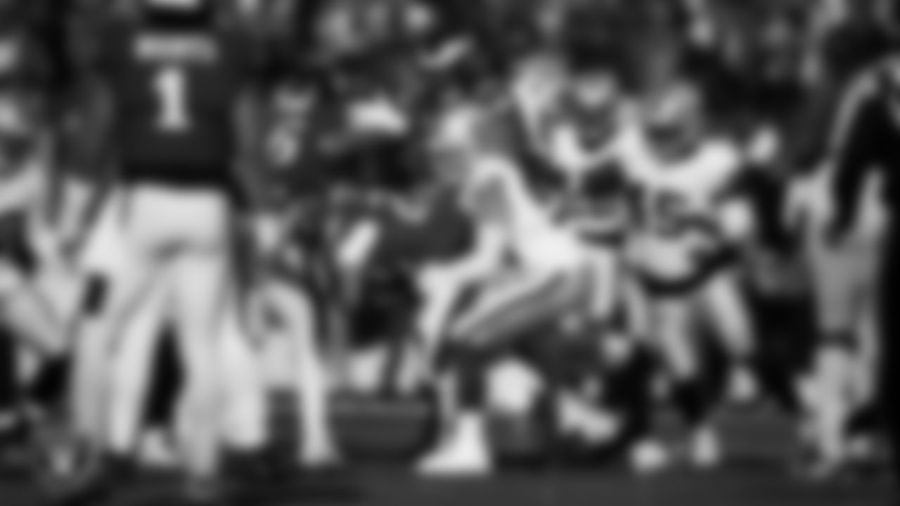 Las Vegas Raiders defensive end Maxx Crosby (98) makes a tackle during the regular season away game against the Philadelphia Eagles at Lincoln Financial Field.