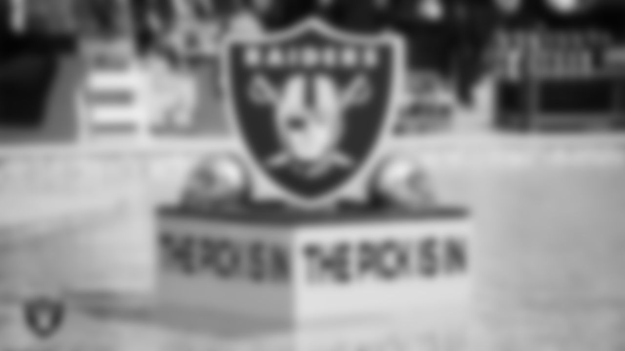Signage at the Las Vegas Raiders 2025 Draft Party at KAOS Nightclub.