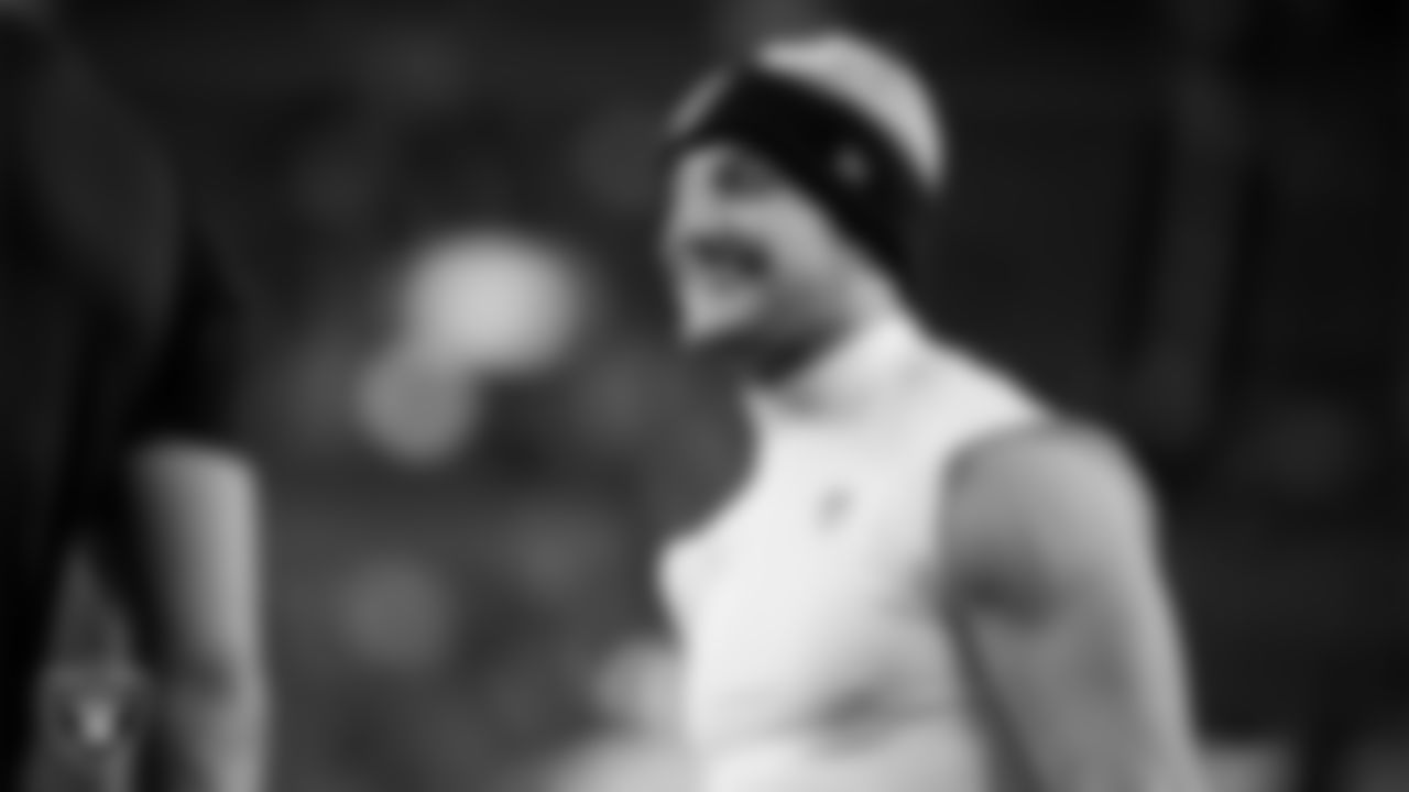 Las Vegas Raiders running back Dylan Laube (23) warming up before the regular season away game against the Denver Broncos at Empower Field at Mile High.