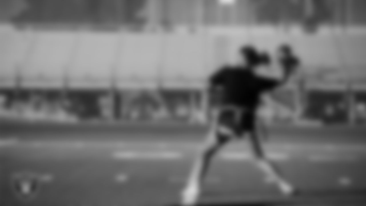 A member of the Green Valley High School flag football team during practice at Green Valley High School.