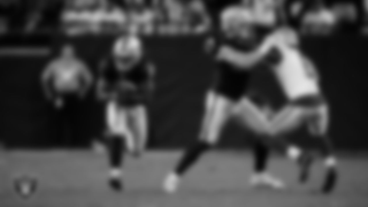 Las Vegas Raiders running back Ashton Jeanty (2) runs after making a catch during the regular season home game against the Dallas Cowboys at Allegiant Stadium.