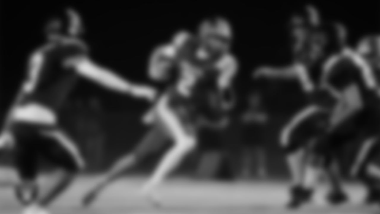 Moapa Valley High School hosts Virgin Valley High School during the Las Vegas Raiders' Football Showcase game at Moapa Valley High School.