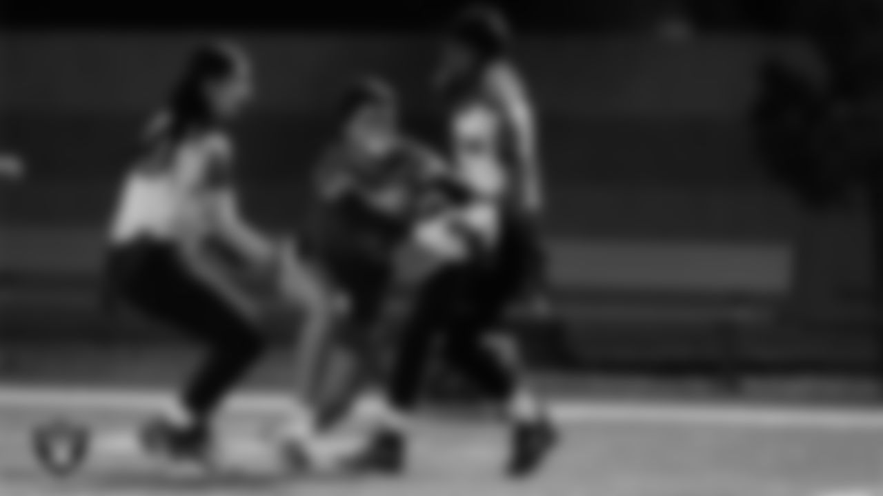 Mater East Academy hosts Las Vegas High School during the Las Vegas Raiders' High School Flag Football Showcase game at Mater East Academy.