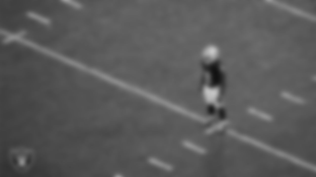 Las Vegas Raiders running back Ashton Jeanty (2) lines up before the snap during the regular season home game against the Dallas Cowboys at Allegiant Stadium.