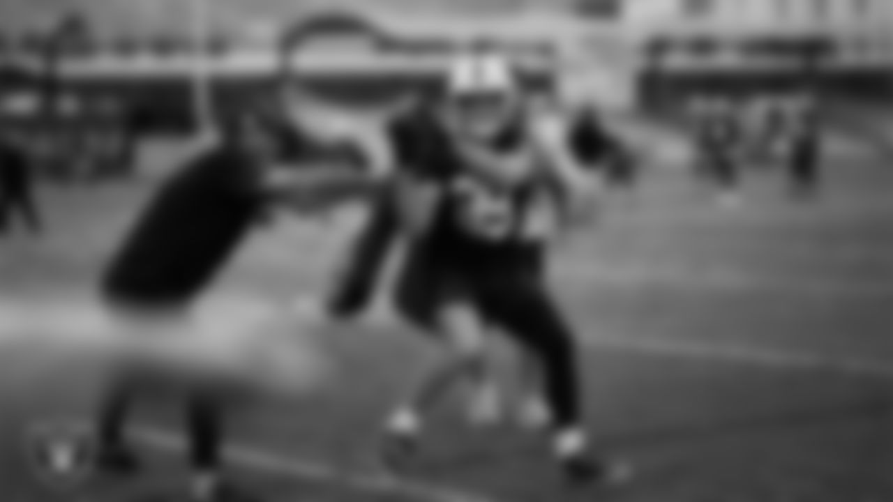 Las Vegas Raiders tight end Brock Bowers (89) during practice at Intermountain Health Performance Center.