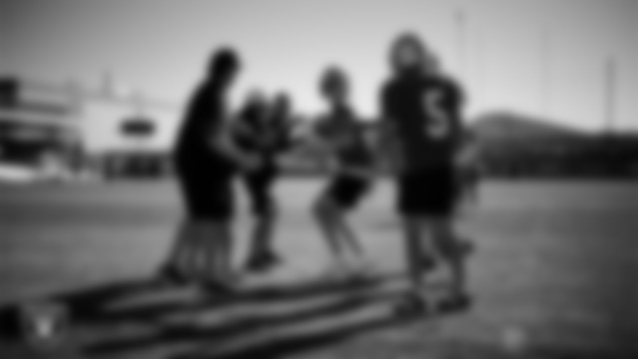 Las Vegas Raiders quarterback Kenny Pickett (15) during practice at Intermountain Health Performance Center.