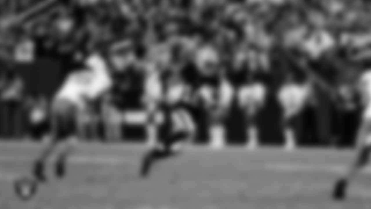 Las Vegas Raiders wide receiver Jakobi Meyers (16) during the regular season home game against the Los Angeles Chargers at Allegiant Stadium.