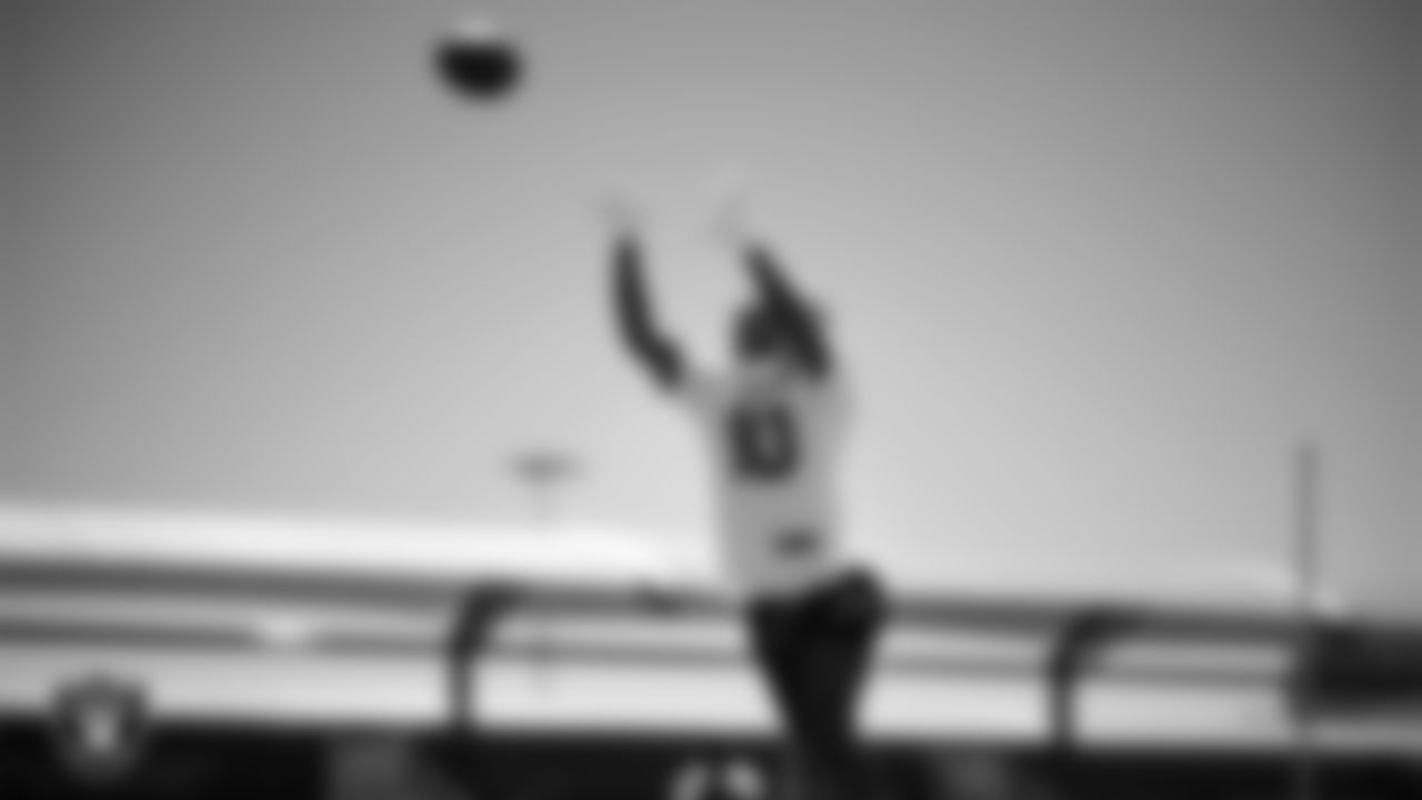 Las Vegas Raiders wide receiver Dont'e Thornton Jr. (10) at day one of 2025 Rookie Minicamp at Intermountain Health Performance Center.