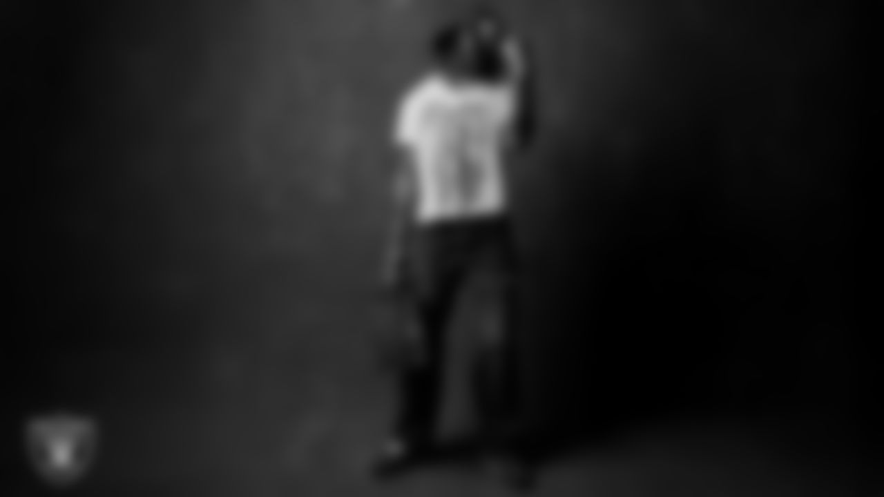 Las Vegas Raiders cornerback Eric Stokes (22) arrives to the regular season home game against the Los Angeles Chargers at Allegiant Stadium.