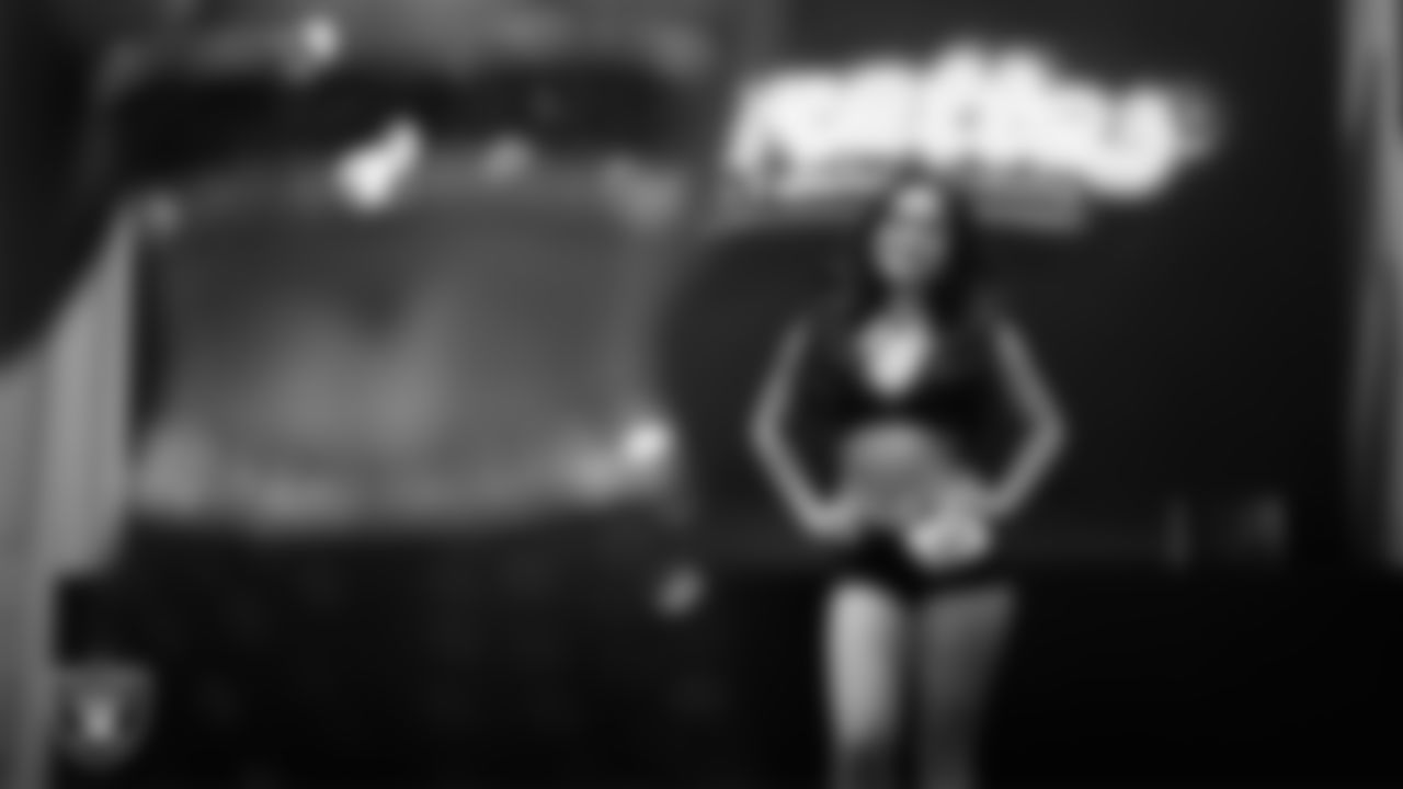 A dancer before the semifinal round of the 2025 Raiderettes Auditions at The Studio.