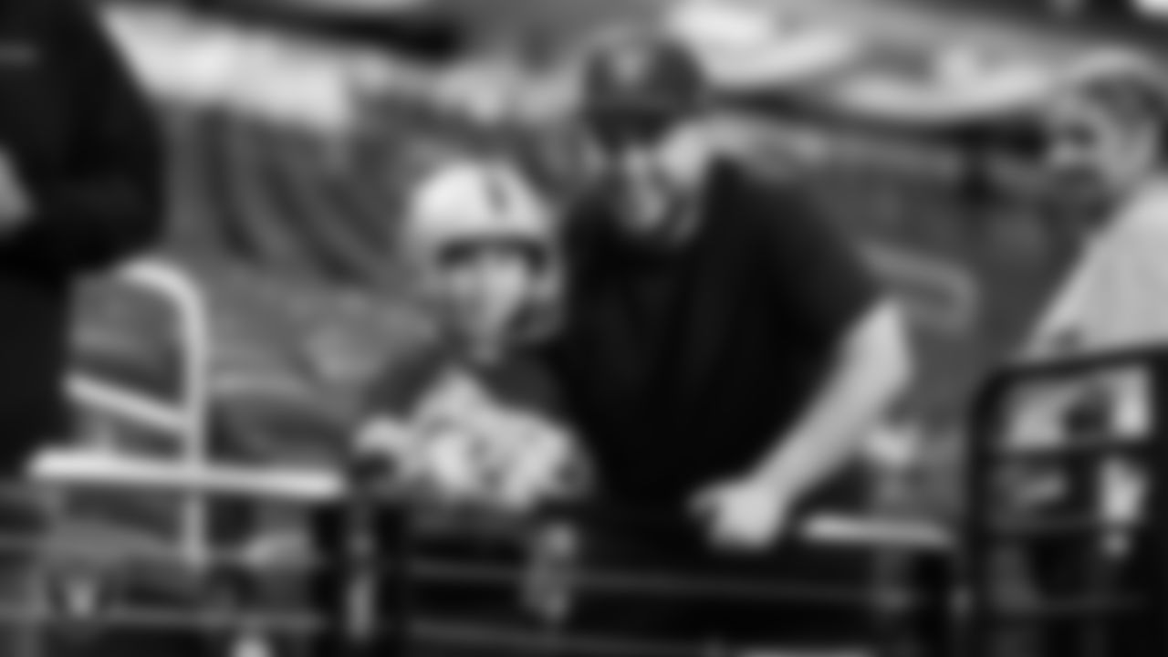 Fans before the Las Vegas Raiders' regular season home game against the Kansas City Chiefs at Allegiant Stadium.