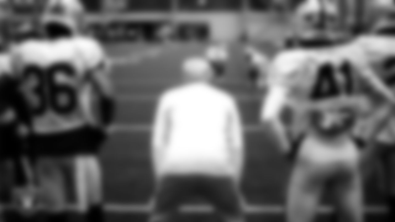 Las Vegas Raiders Head Coach Pete Carroll on the field for practice at 2025 Training Camp at Intermountain Health Performance Center.
