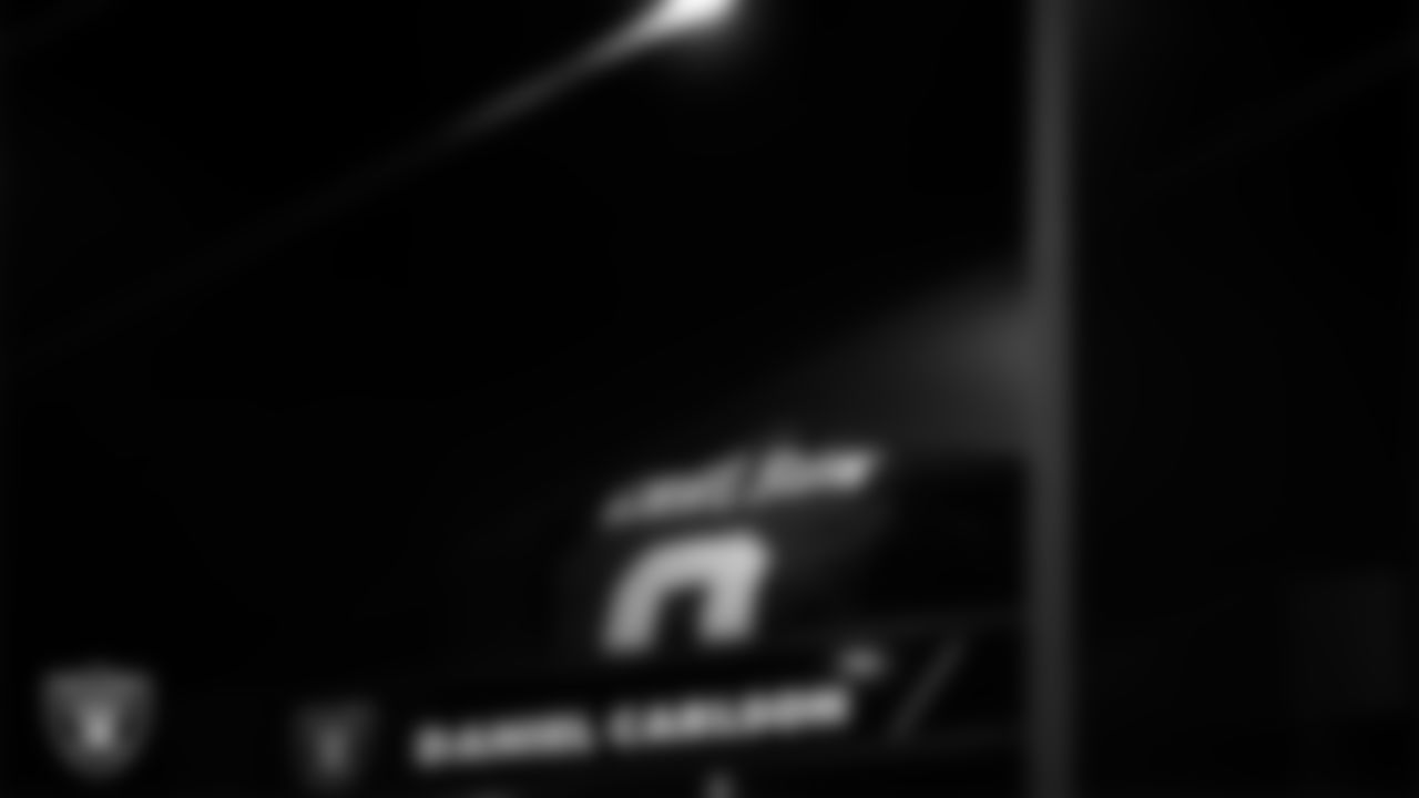 Las Vegas Raiders running back Ashton Jeanty's (2) locker in the locker room prior to the Raiders' arrival for their regular season home game against the Kansas City Chiefs at Allegiant Stadium.