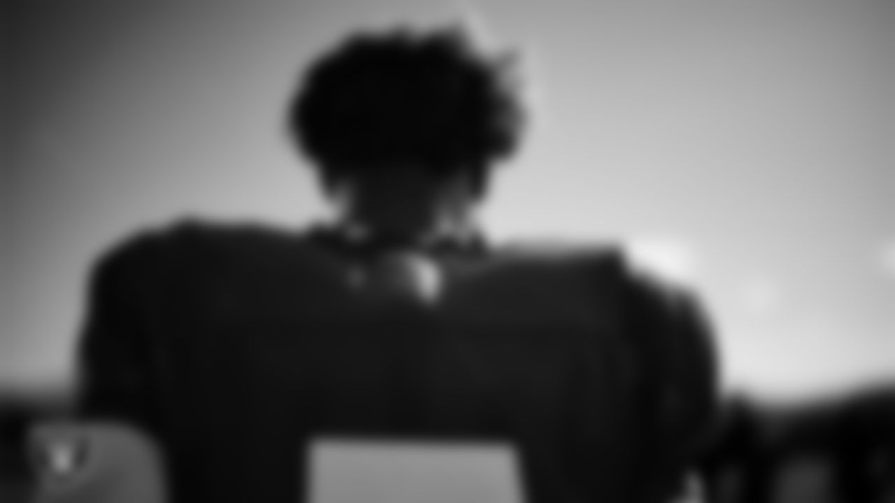 Las Vegas Raiders quarterback Geno Smith (7) during practice at Intermountain Health Performance Center.