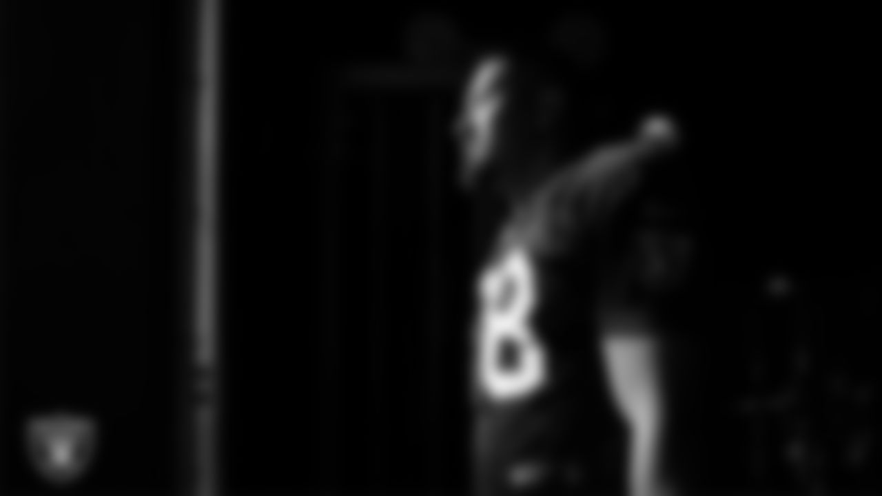 Las Vegas Raiders defensive tackle Treven Ma'ae (68) walks out to the field for practice at Intermountain Health Performance Center.