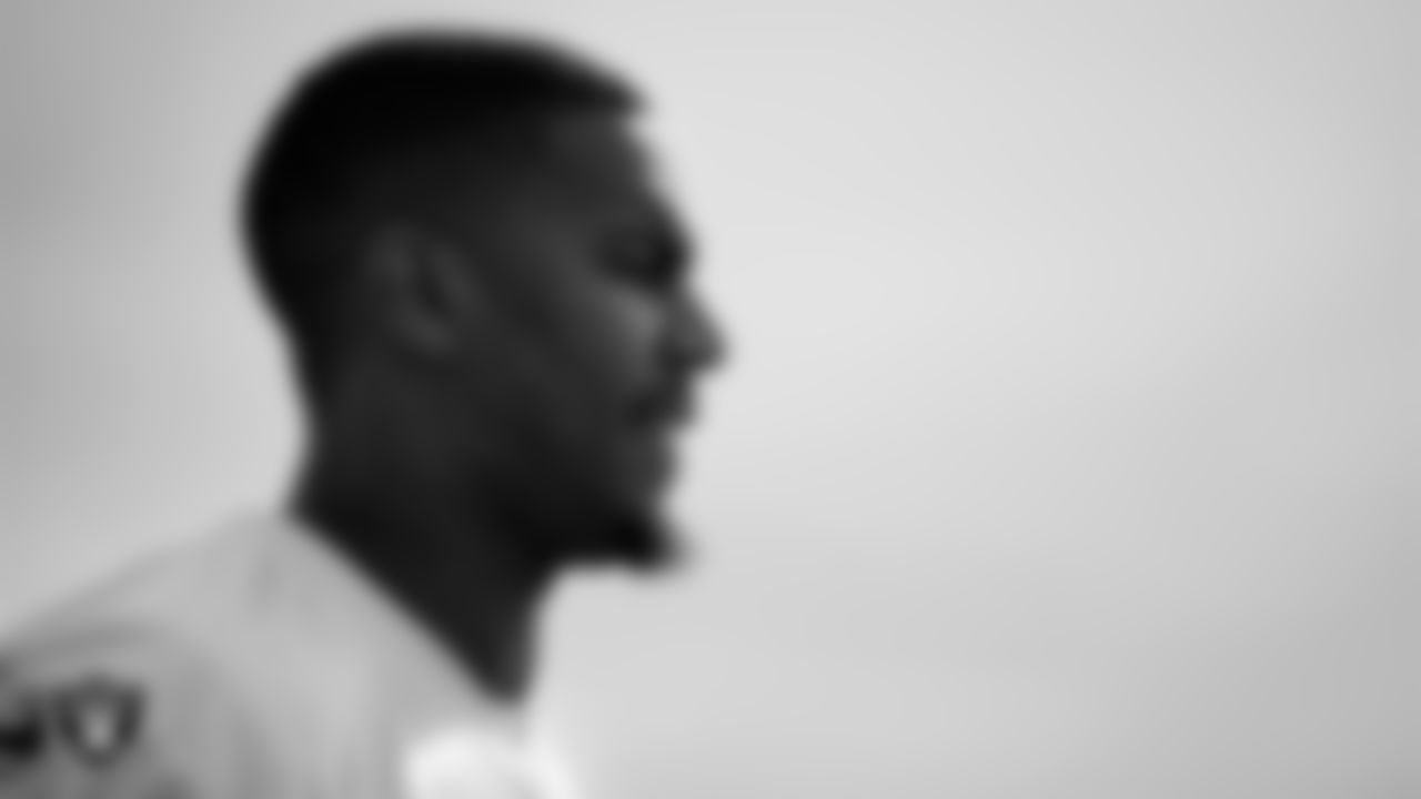 Las Vegas Raiders defensive end Charles Snowden (49) during practice at Intermountain Health Performance Center.