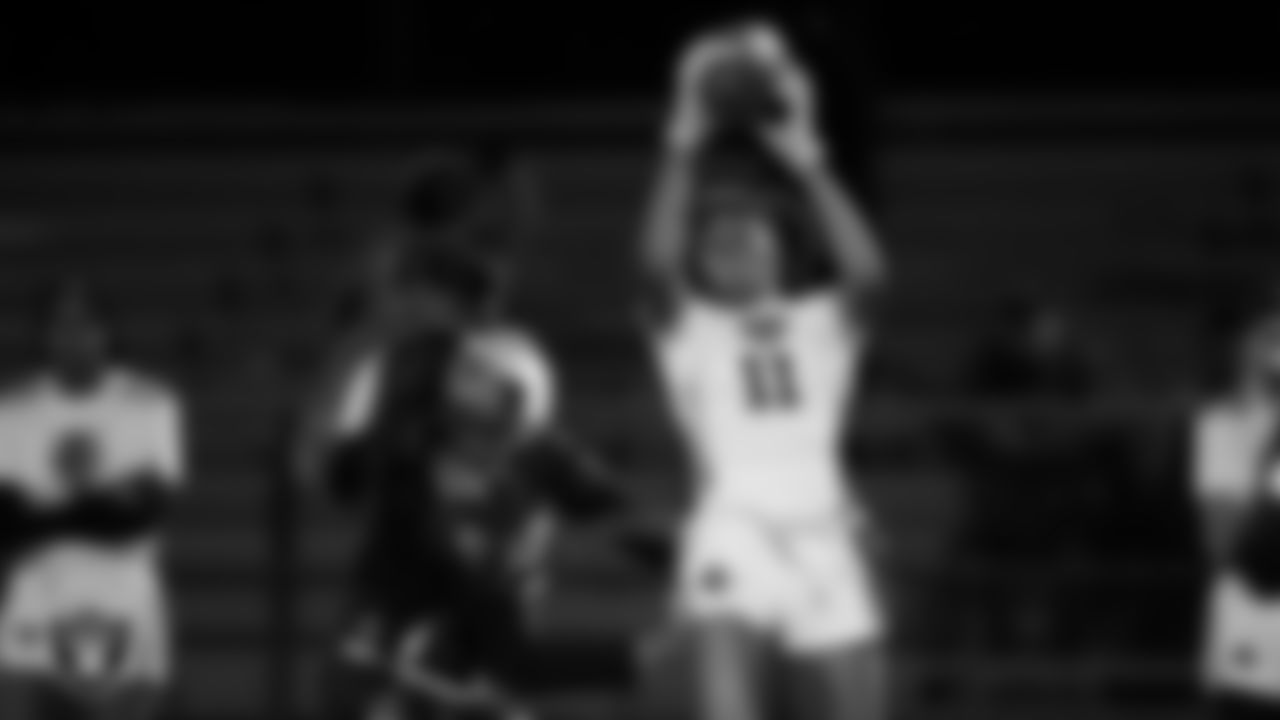 Clark High School hosts Chaparral High School during the Las Vegas Raiders' High School Flag Football Showcase game at Clark High School.