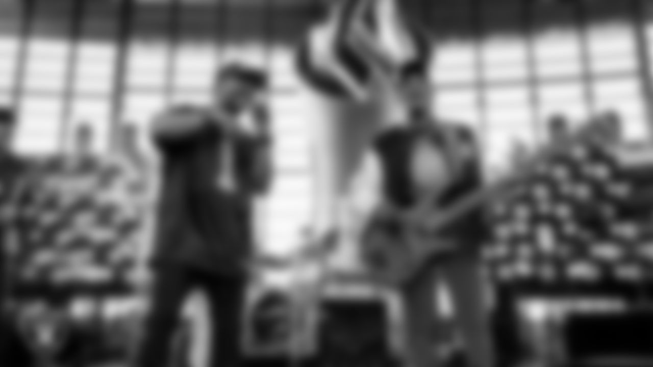 Kool & the Gang performs during halftime at the Las Vegas Raiders' regular season home game against the Jacksonville Jaguars at Allegiant Stadium.