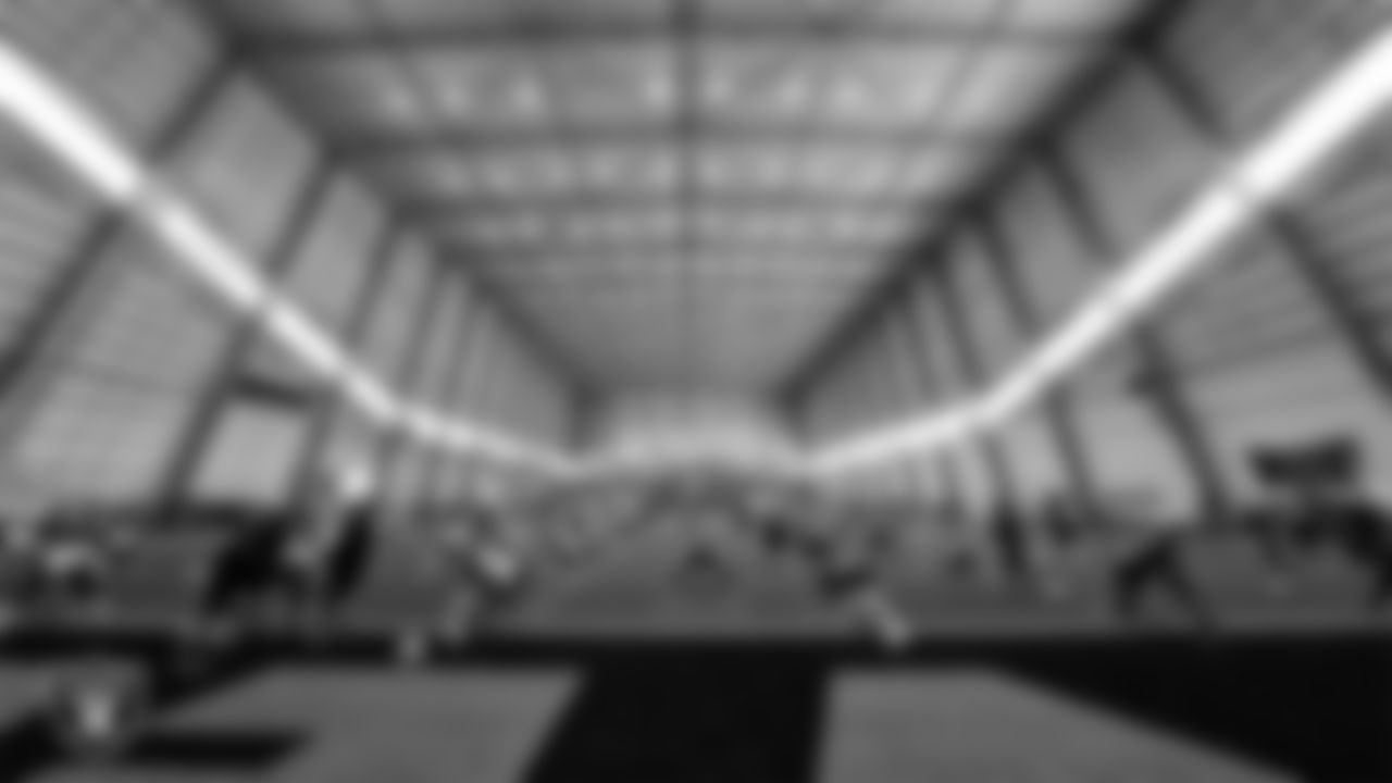 The Las Vegas Raiders during practice at Intermountain Health Performance Center.