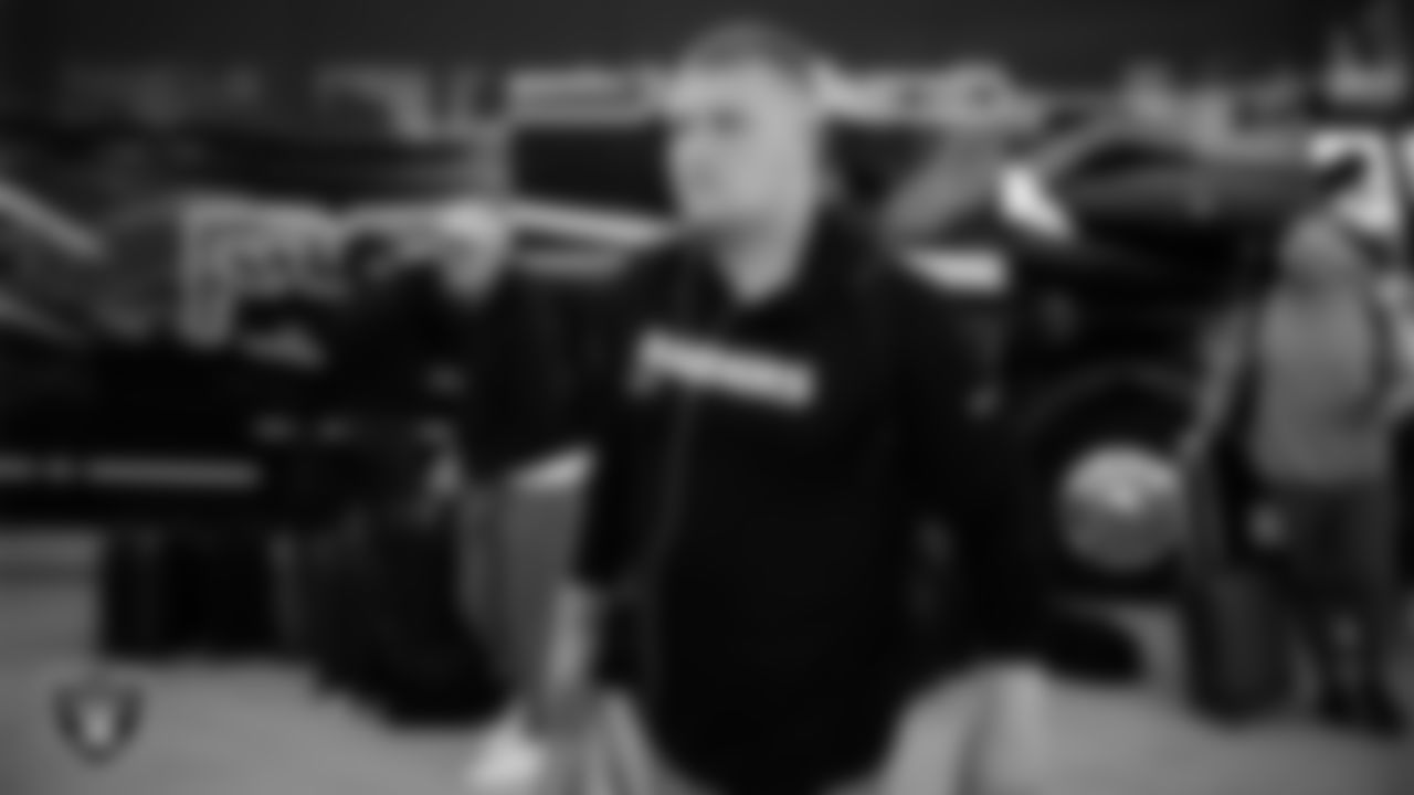 Las Vegas Raiders center Will Putnam (67) departs for the regular season away game against the Houston Texans.