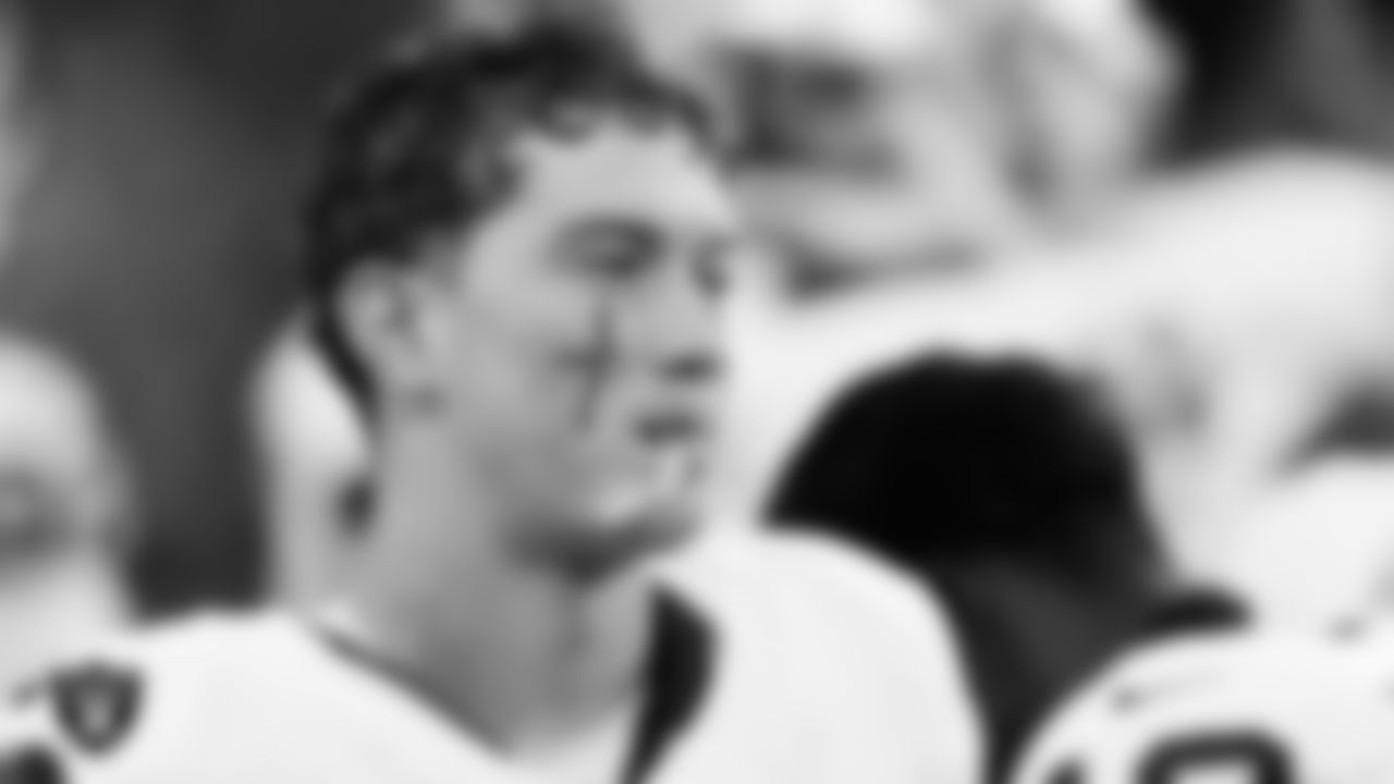 Las Vegas Raiders wide receiver Tommy Mellott (19) on the sidelines during the preseason away game against the Seattle Seahawks at Lumen Field.