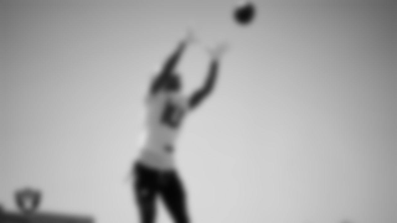 Las Vegas Raiders wide receiver Dont'e Thornton Jr. (10) at an Organized Team Activity (OTA) at Intermountain Health Performance Center.