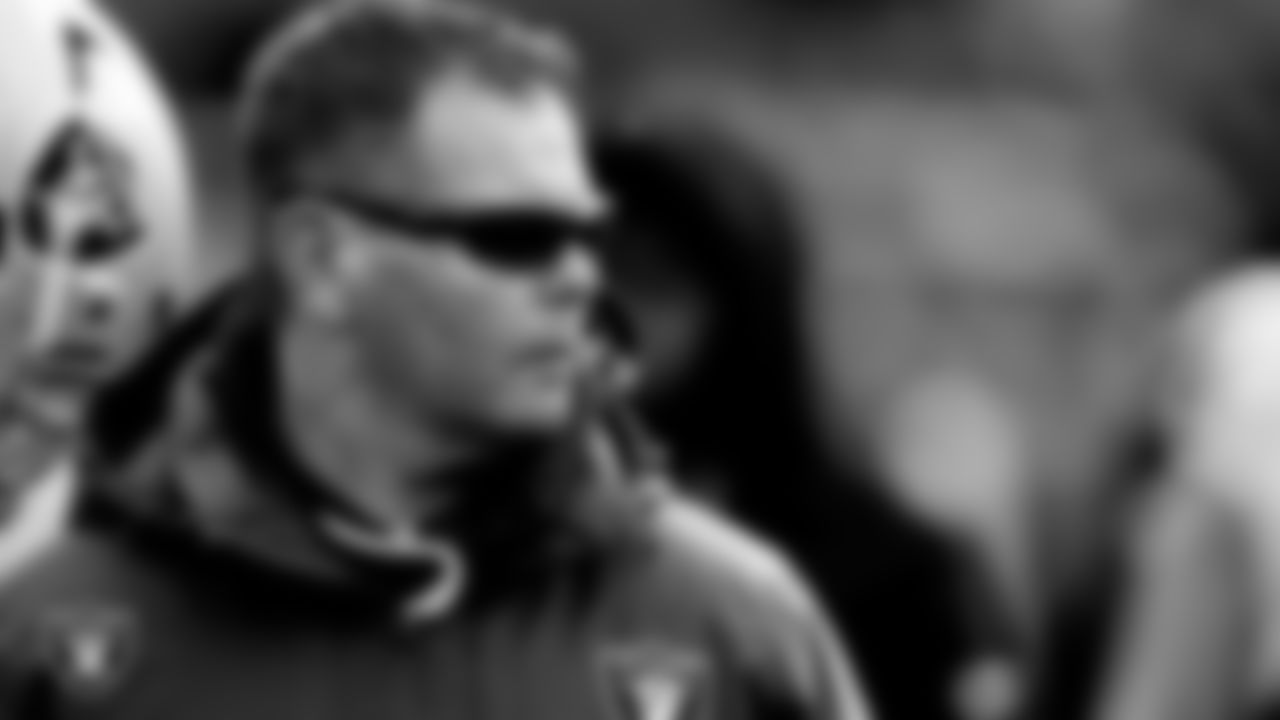 Las Vegas Raiders head strength and conditioning coach A.J. Neibel on the sidelines during the regular season away game against the Philadelphia Eagles at Lincoln Financial Field.