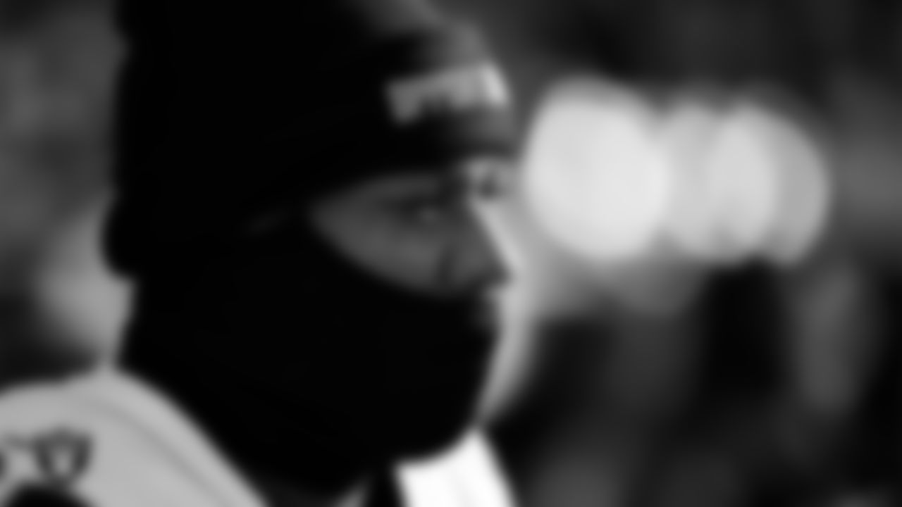 Las Vegas Raiders cornerback Eric Stokes (22) during the national anthem before the regular season away game against the Philadelphia Eagles at Lincoln Financial Field.