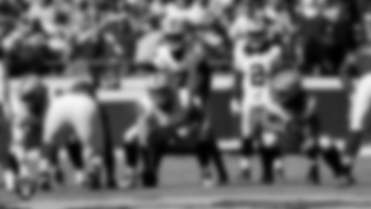 The Las Vegas Raiders offense during the regular season away game against the Kansas City Chiefs at GEHA Field at Arrowhead Stadium.