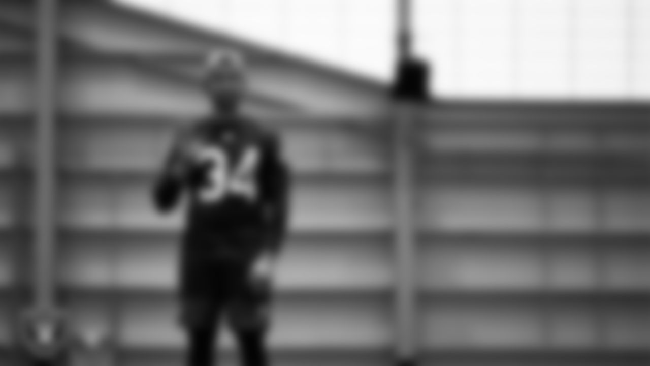 Las Vegas Raiders kicker Greg Joseph (34) during practice at Intermountain Health Performance Center.