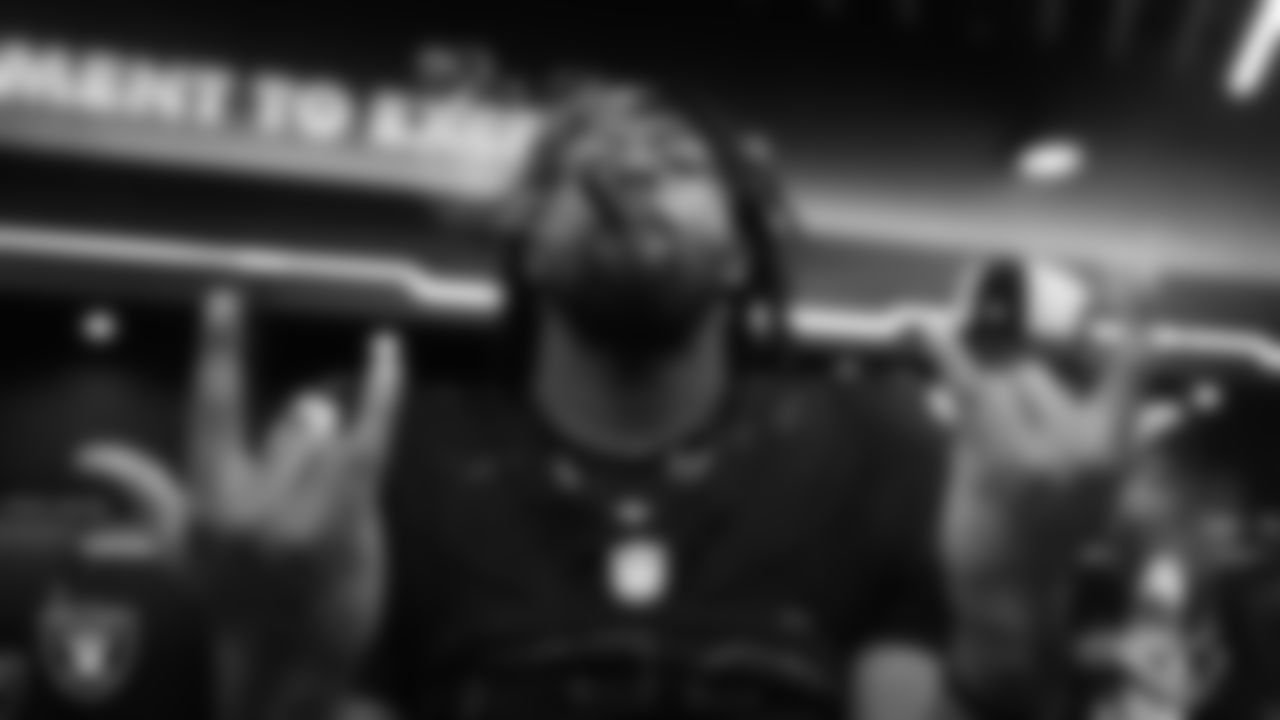 Las Vegas Raiders safety Chris Smith II (29) in the locker room after the regular season home game against the New York Giants at Allegiant Stadium.