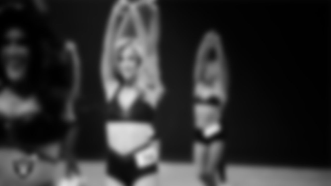 A dancer during the semifinal round of the 2025 Raiderettes Auditions at The Studio.
