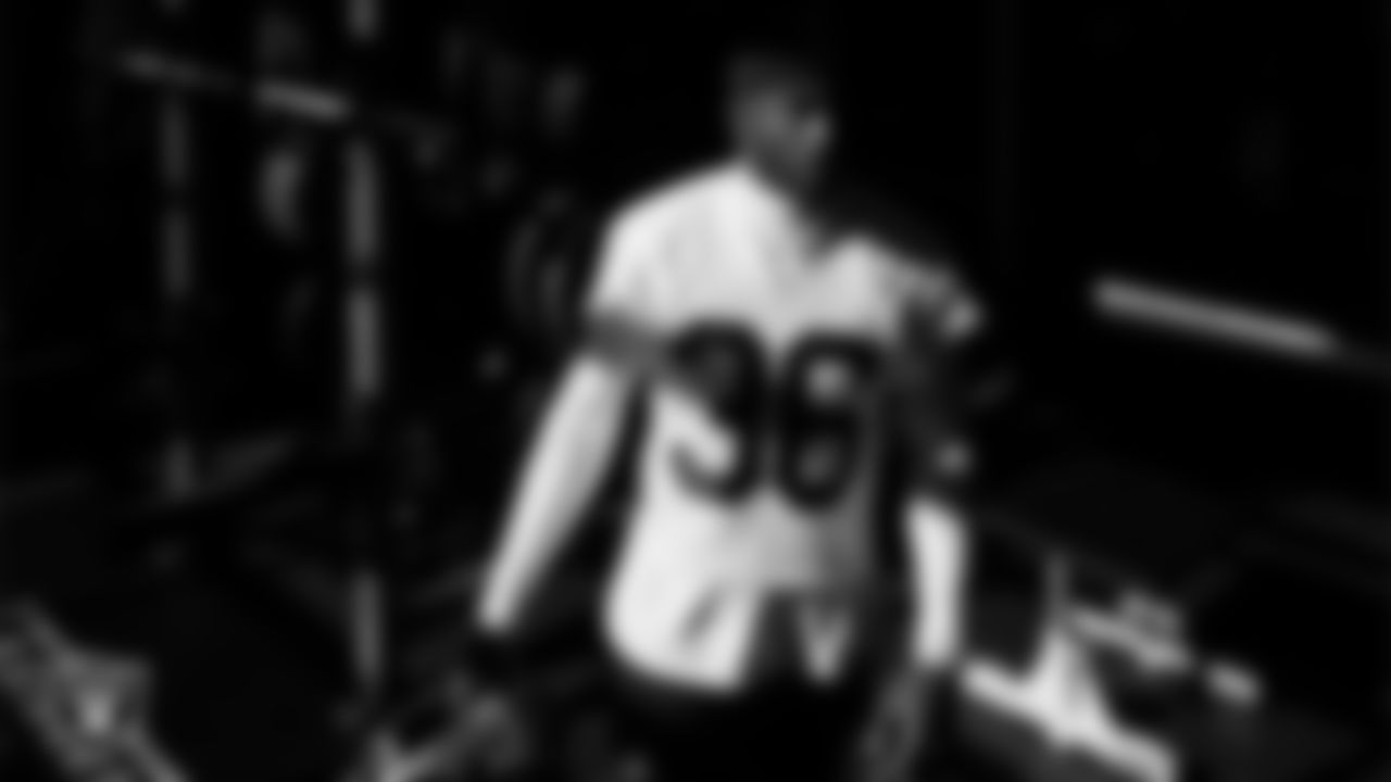 Las Vegas Raiders cornerback Kyu Blu Kelly (36) walks out to the field for practice at Intermountain Health Performance Center.