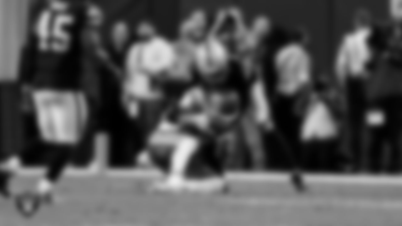 Las Vegas Raiders cornerback Eric Stokes (22) during the regular season home game against the Kansas City Chiefs at Allegiant Stadium.