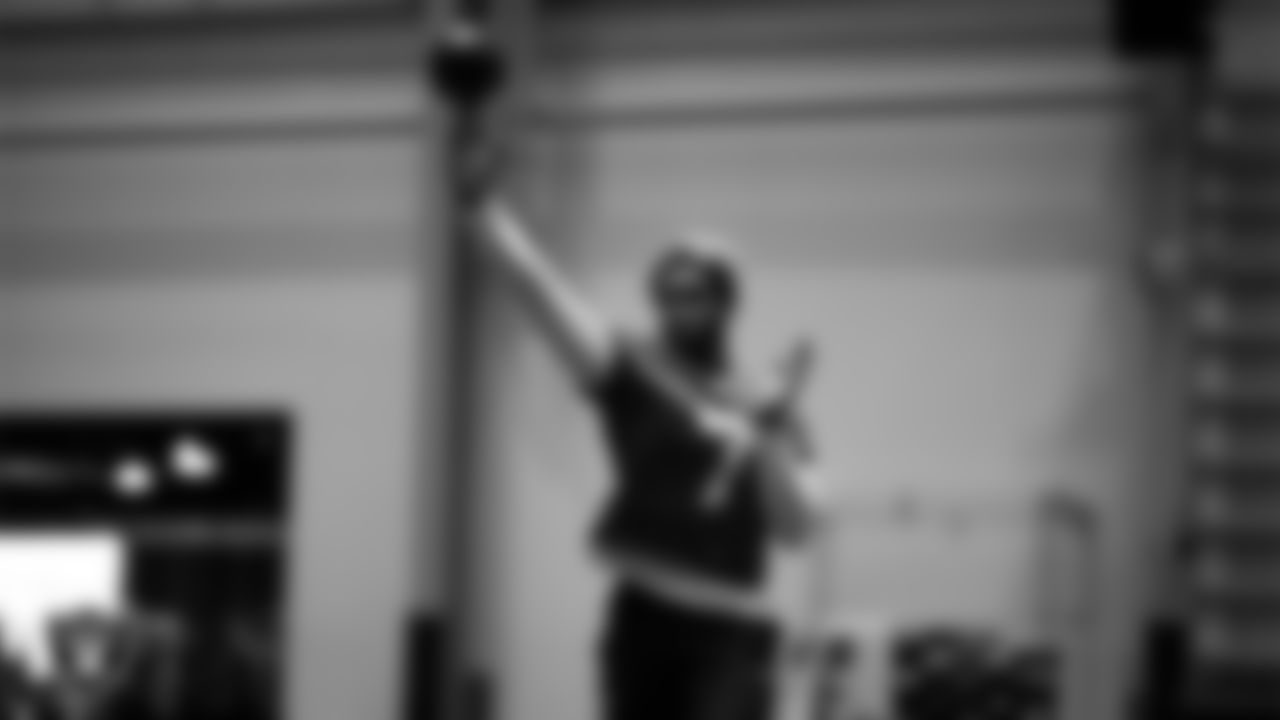 Las Vegas Raiders quarterback Geno Smith (7) during practice at Intermountain Health Performance Center.