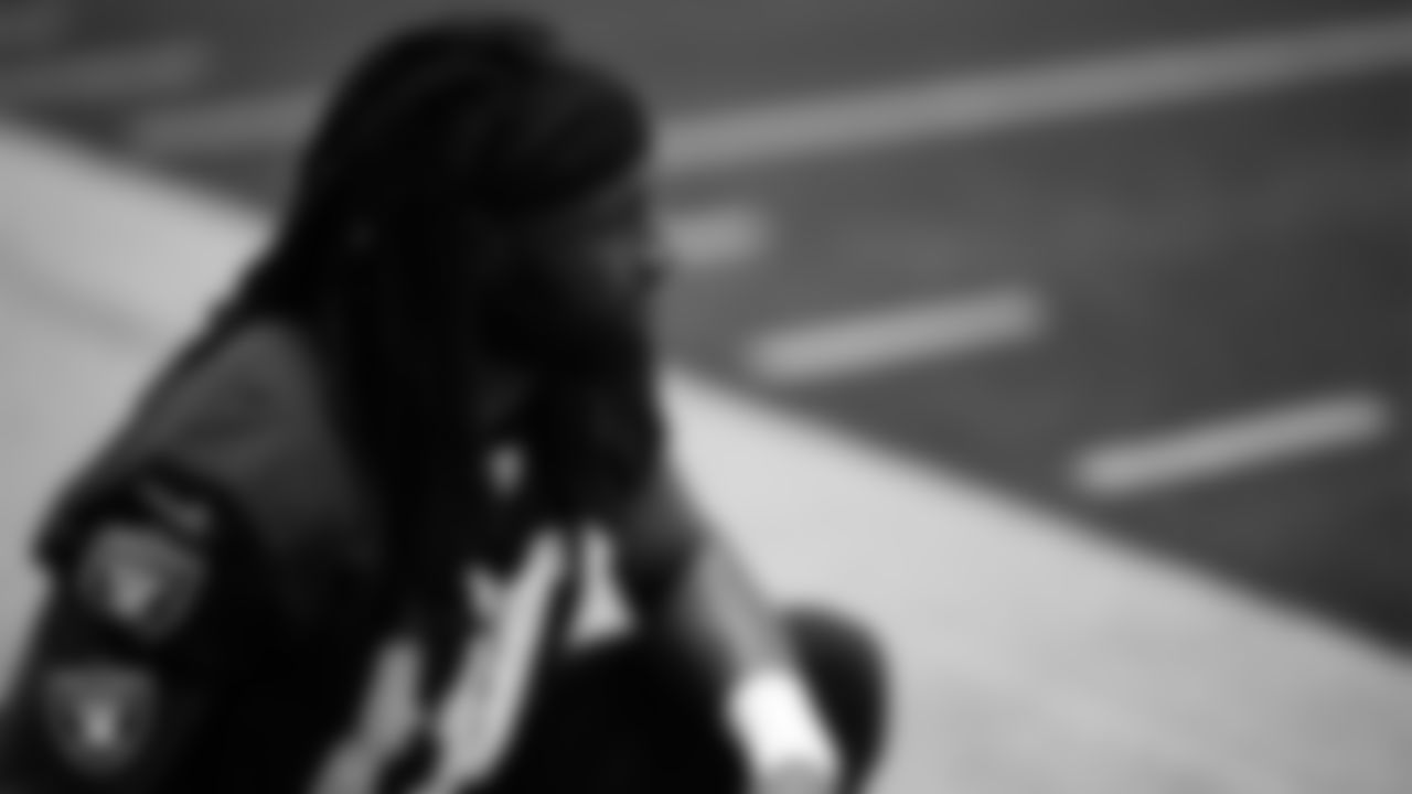 Las Vegas Raiders tight end Ian Thomas (80) during practice at Intermountain Health Performance Center.