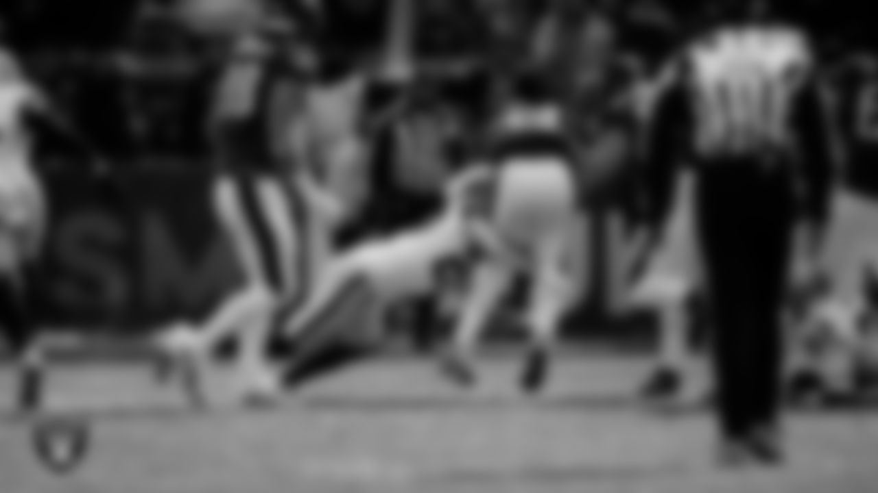 Las Vegas Raiders safety Isaiah Pola-Mao (20) goes to make a tackle during the regular season away game against the Philadelphia Eagles at Lincoln Financial Field.