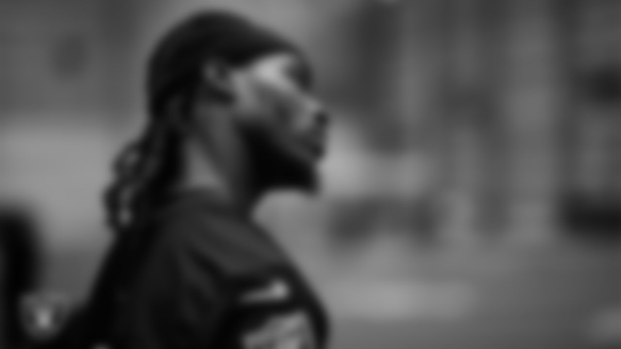 Las Vegas Raiders wide receiver Dont'e Thornton Jr. (10) during practice at Intermountain Health Performance Center.