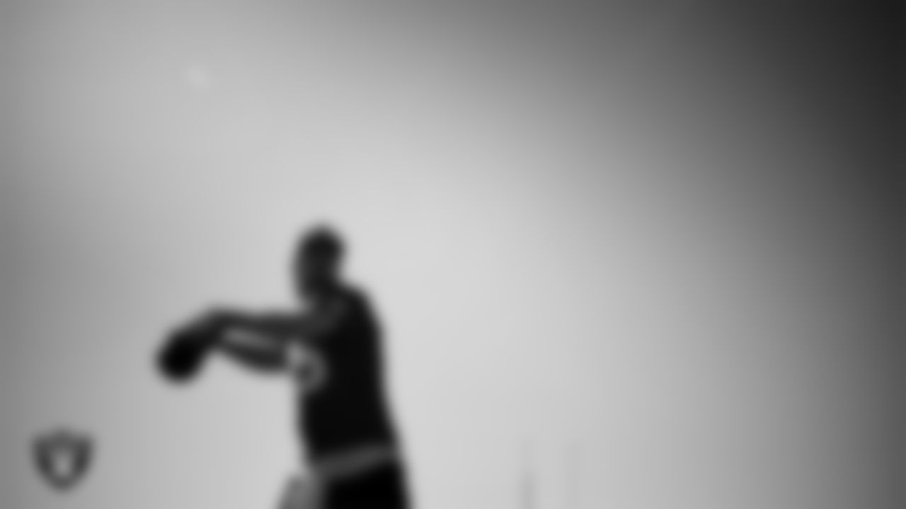 Las Vegas Raiders quarterback Kenny Pickett (15) during practice at Intermountain Health Performance Center.