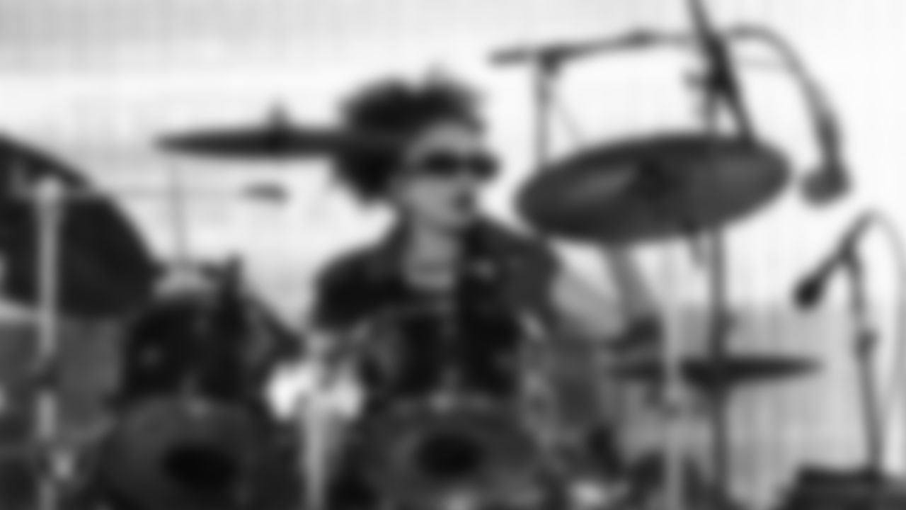 The Power of 3 performs at the Modelo Tailgate Zone before the Las Vegas Raiders' regular season home game against the Dallas Cowboys at Allegiant Stadium.